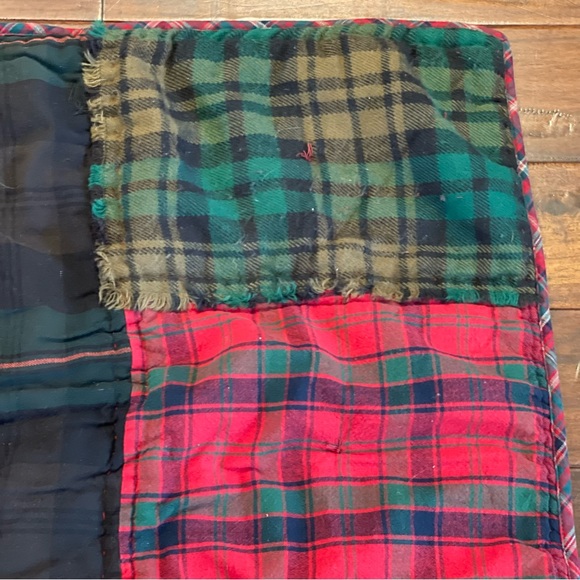 Pottery Barn Set of 3 Sullivan Plaid Patchwork Quilted Euro Sham 26” Square. - Picture 4 of 11